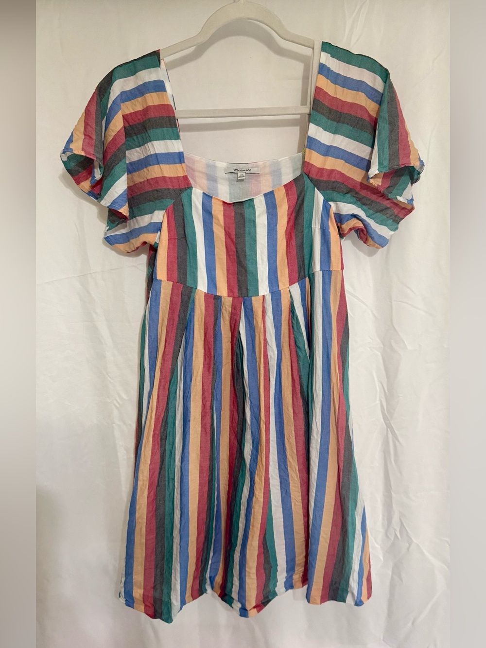 Madewell Square Neck Mini Dress - Festival Stripe